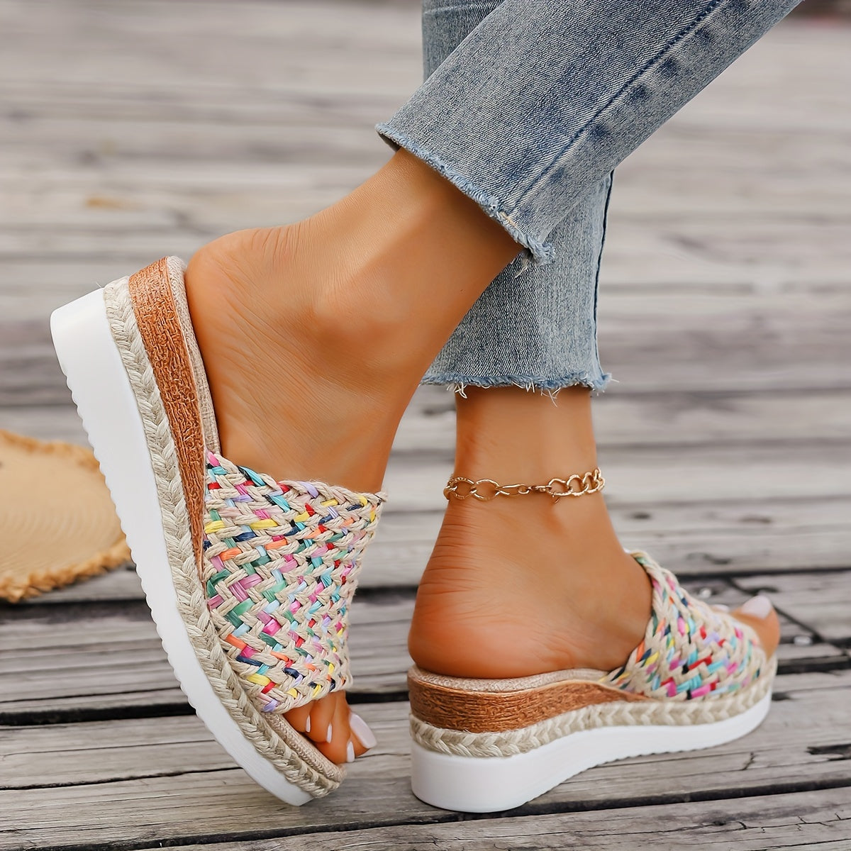 Women's Woven Wedge Sandals