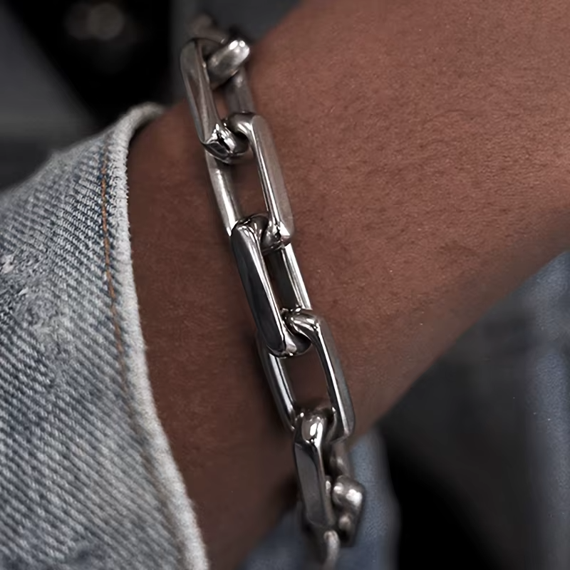 Titan Men's Stainless Steel Chain Bracelet