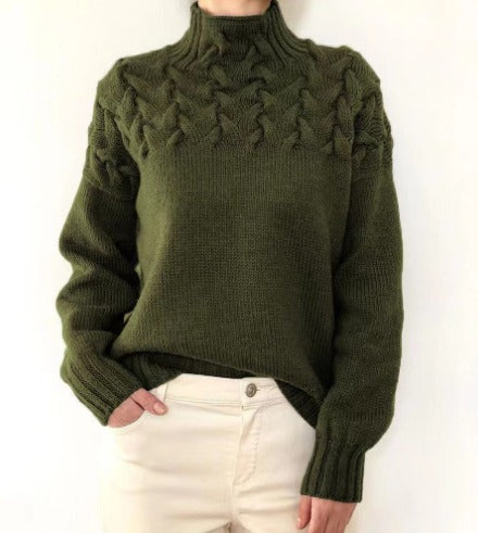 Women's Turtleneck Sweater Soft Warm