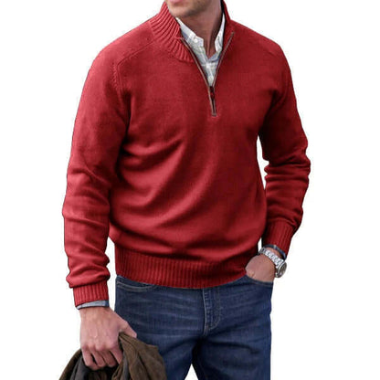 Men's Soft Knit Zip Sweater