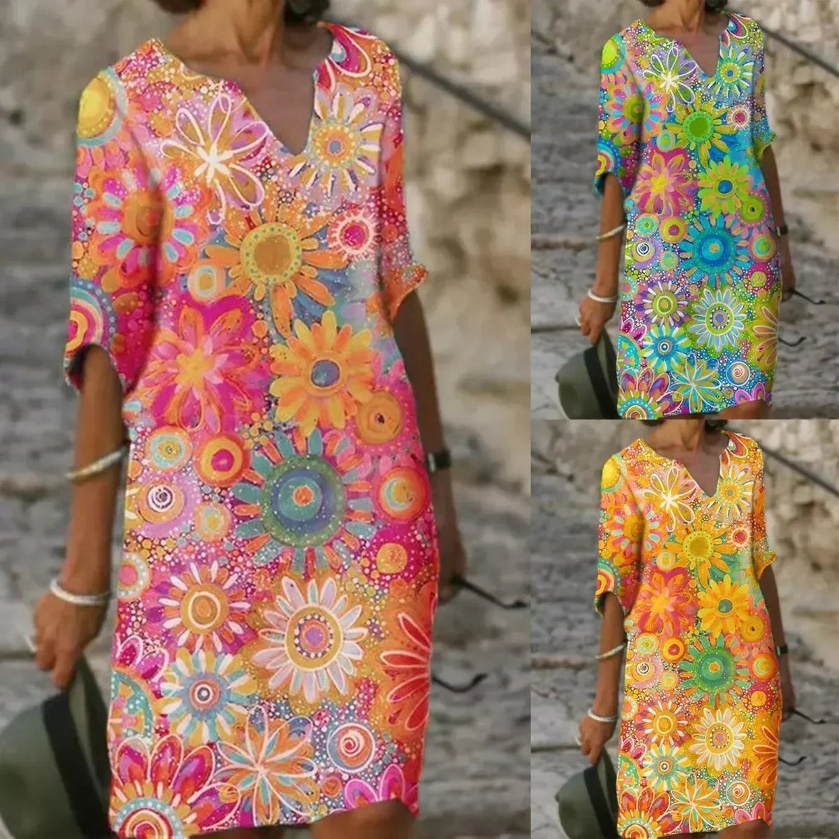 Pretty Floral Maxi Women's Summer Dress