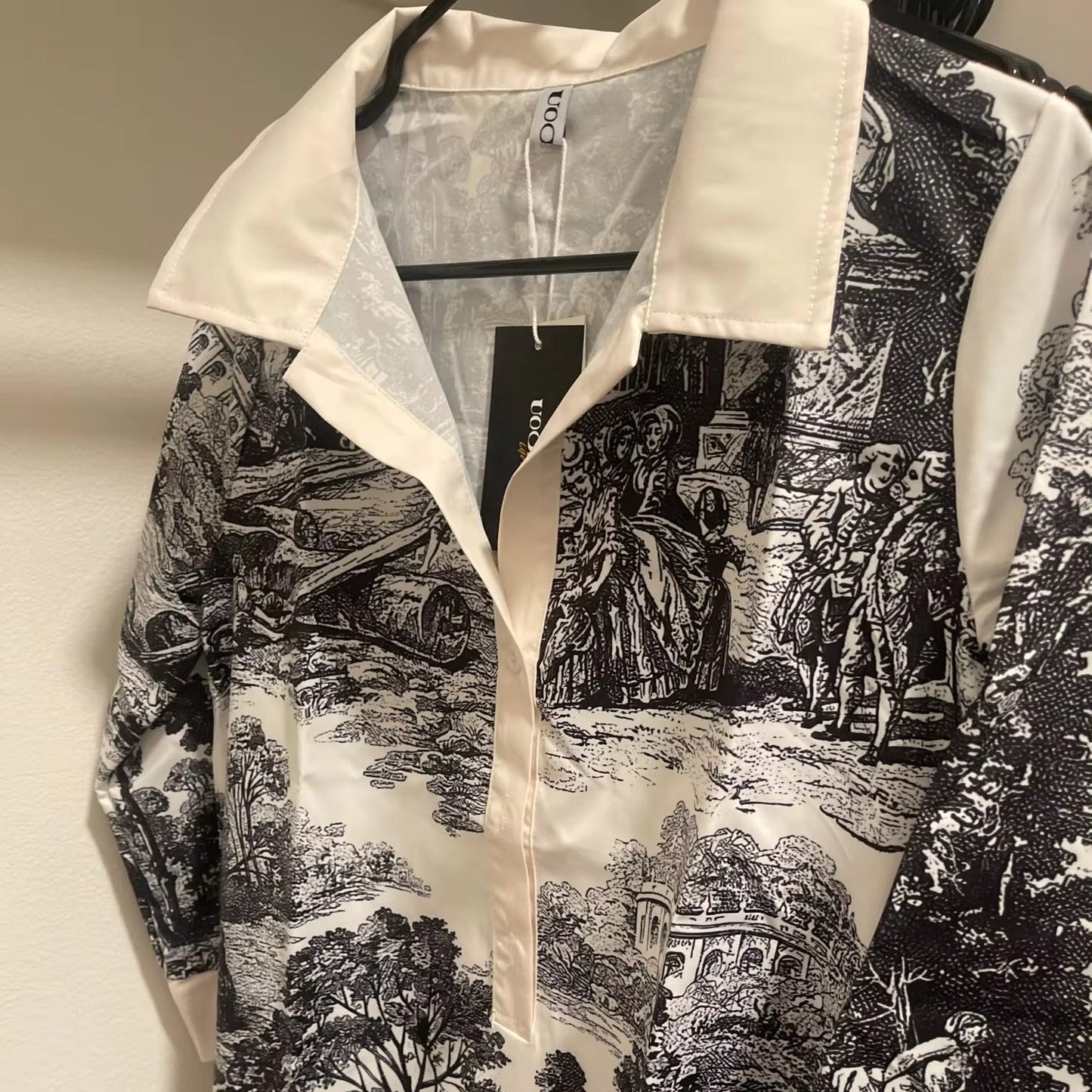Women's Vintage Print Mini Tunic Dress