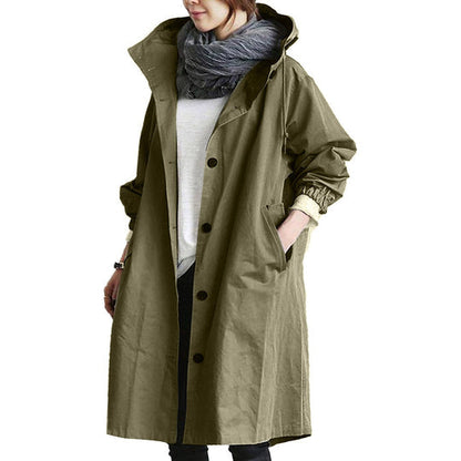 Women's Long Rain Coat Waterproof - VibreMode