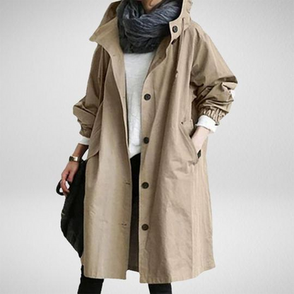 Women's Long Rain Coat Waterproof