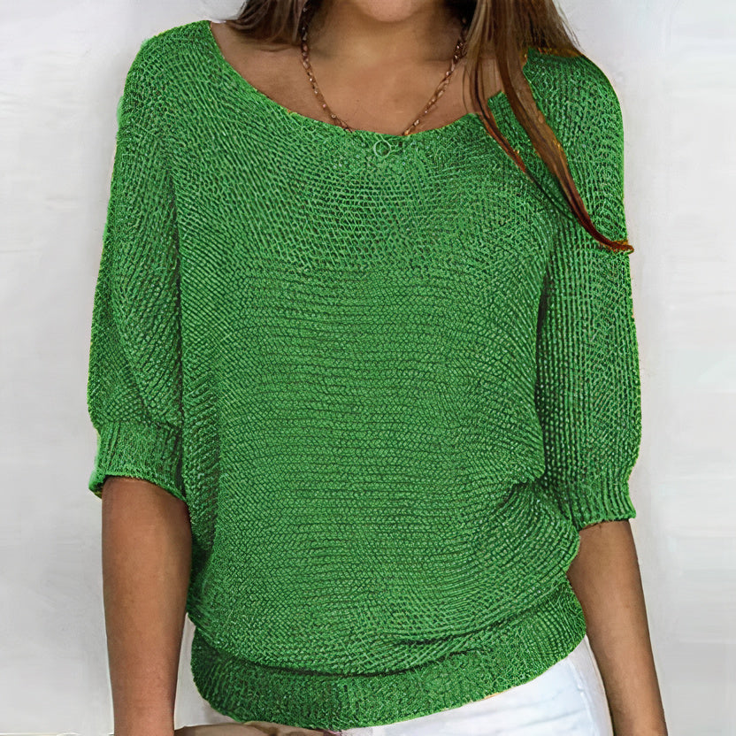 Women's Breathable Knit Sweater Lightweight Summer Jumper - VibreMode