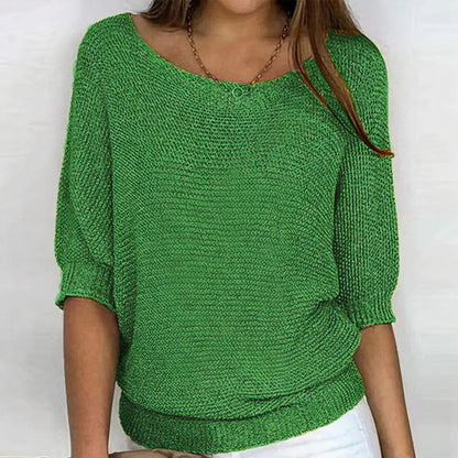 Women's Breathable Knit Sweater Lightweight Summer Jumper - VibreMode