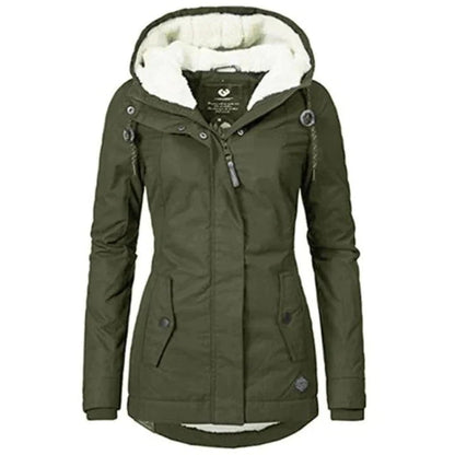 Women's Winter Coat Warm Wool Black - VibreMode