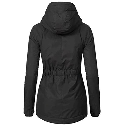 Women's Winter Coat Warm Wool Black