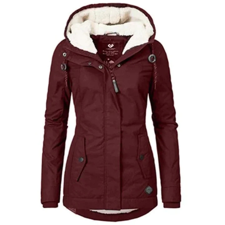 Women's Winter Coat Warm Wool Black