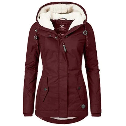 Women's Winter Coat Warm Wool Black