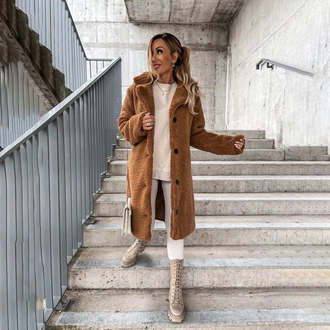 Women's Long Teddy Coat Warm Faux Fur