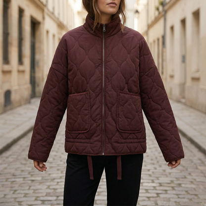 Quilted Jacket Women Lightweight Zip Up Padded Coat