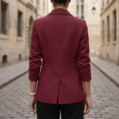 Women’s Blazer Slim Fit Single Button Office Jacket