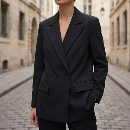 Women’s Oversized Blazer Double Breasted Long Sleeve Casual Suit Jacket