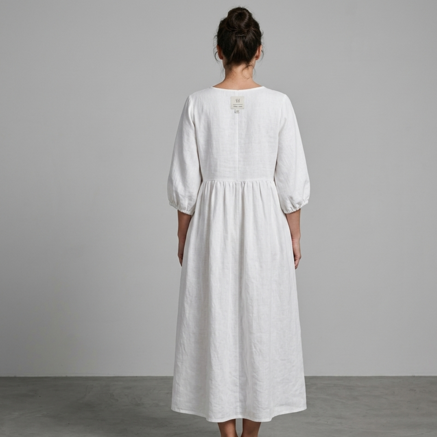 Women’s V Neck Maxi Dress Loose Fit Midi Dress with Pockets