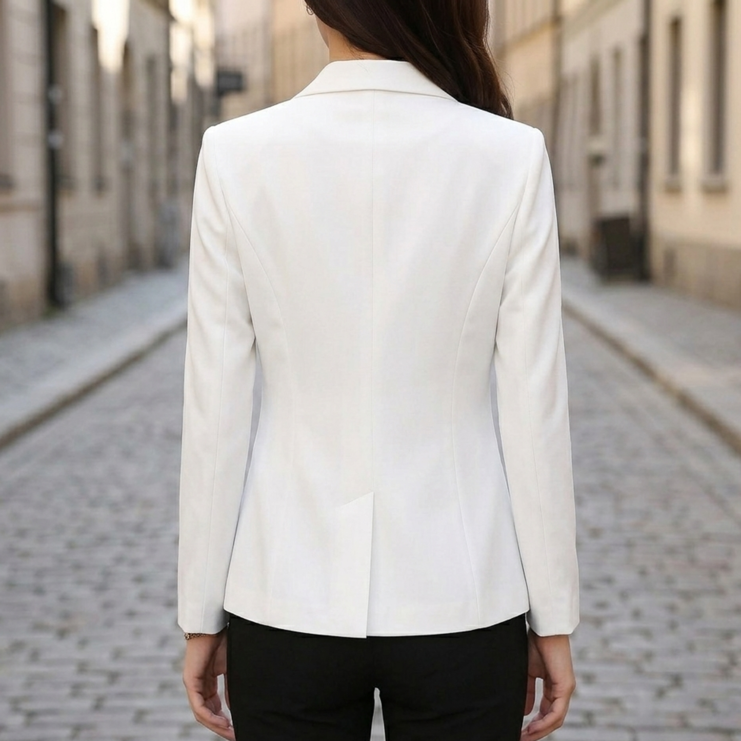 Women’s Blazer Slim Fit Single Button Office Jacket