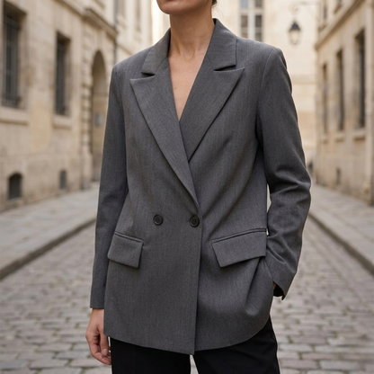 Women’s Oversized Blazer Double Breasted Long Sleeve Casual Suit Jacket