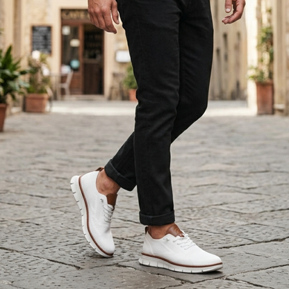 Men Orthopedic Sneakers Knit Walking Shoes Lace Up Support
