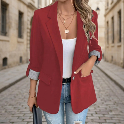 Women’s Blazer Casual Open Front Long Sleeve Suit Jacket