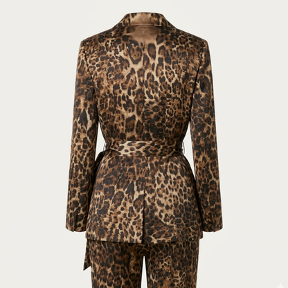 Women’s Leopard Print Blazer Two-Piece Set