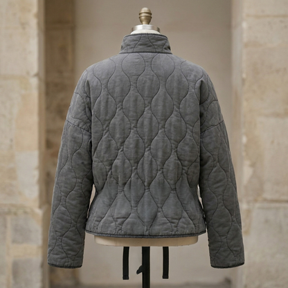 Quilted Jacket Women Lightweight Zip Up Padded Coat