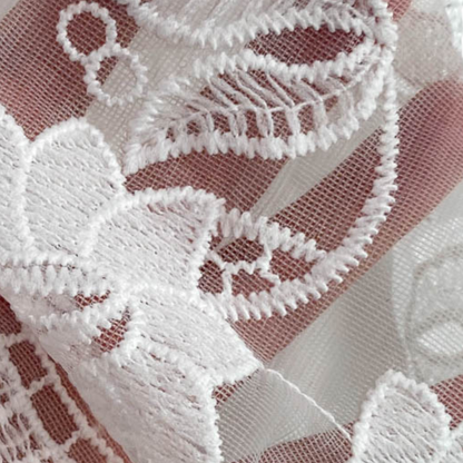 Women’s White Lace Mini DressTiered Button-Front Dress