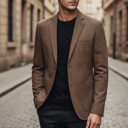 Men’s Slim Fit Blazer Two Button Casual Suit Jacket