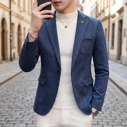 Men’s Slim Fit Blazer Single Button Casual Suit Jacket