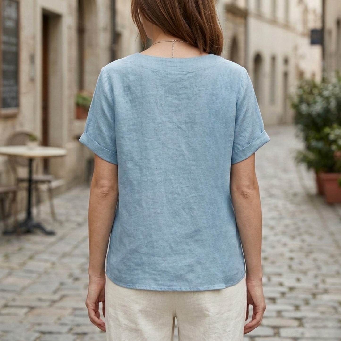 Blouse women short sleeve button front loose fit top