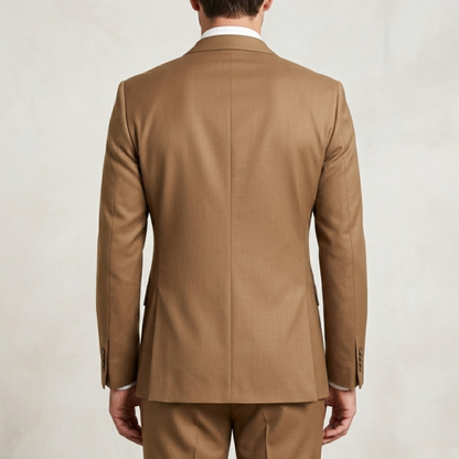 Men’s Double-Breasted Slim Fit Formal Blazer with Peak Lapel