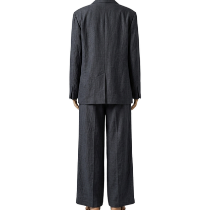 Women’s Linen-Blend Blazer Suit Set