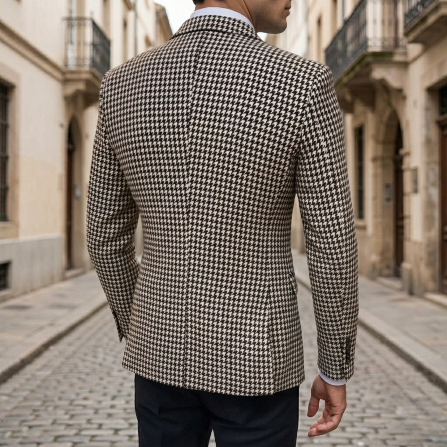 Men’s Houndstooth Slim Fit Blazer