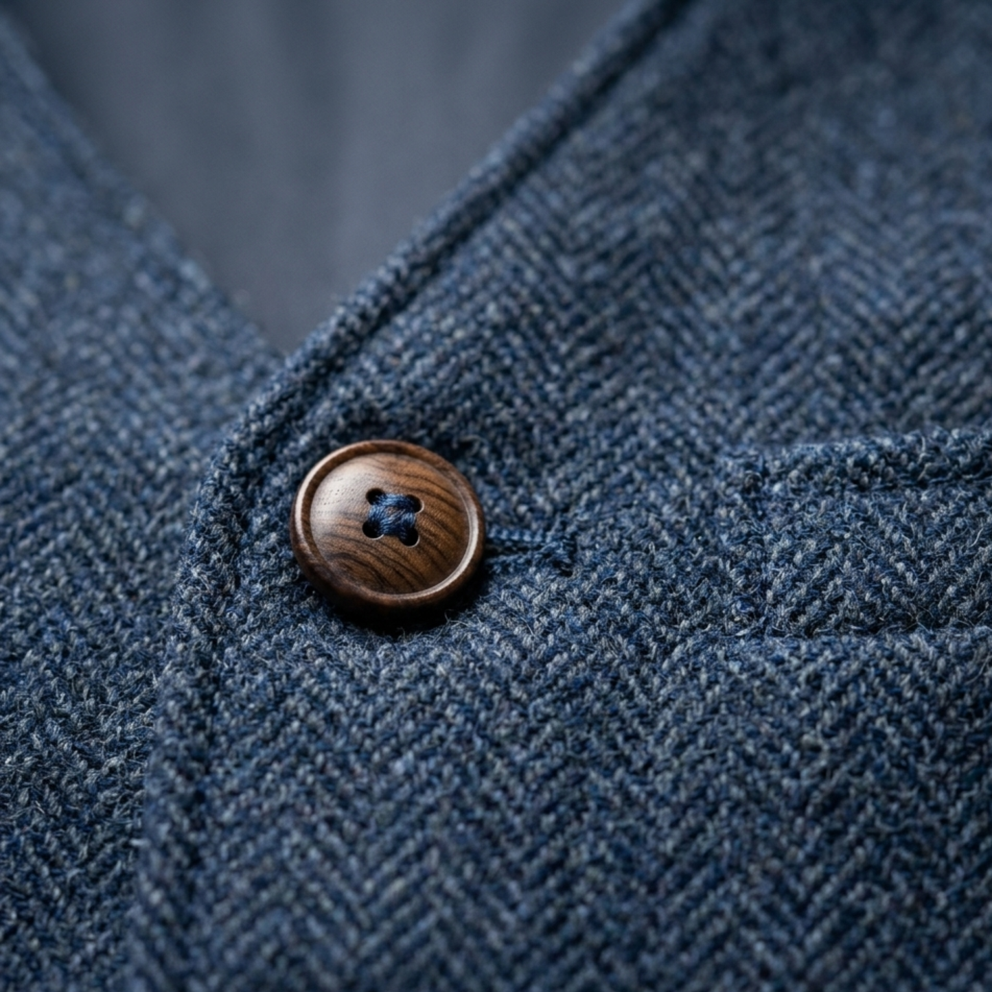 Men’s Tweed Waistcoat Classic Button-Down Vest