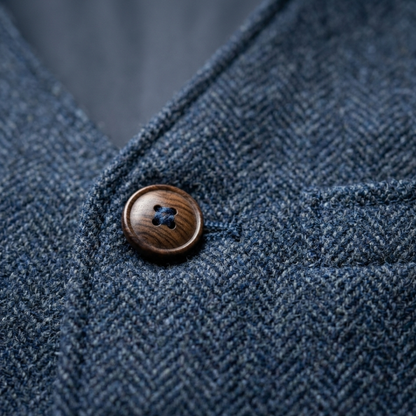 Men’s Tweed Waistcoat Classic Button-Down Vest