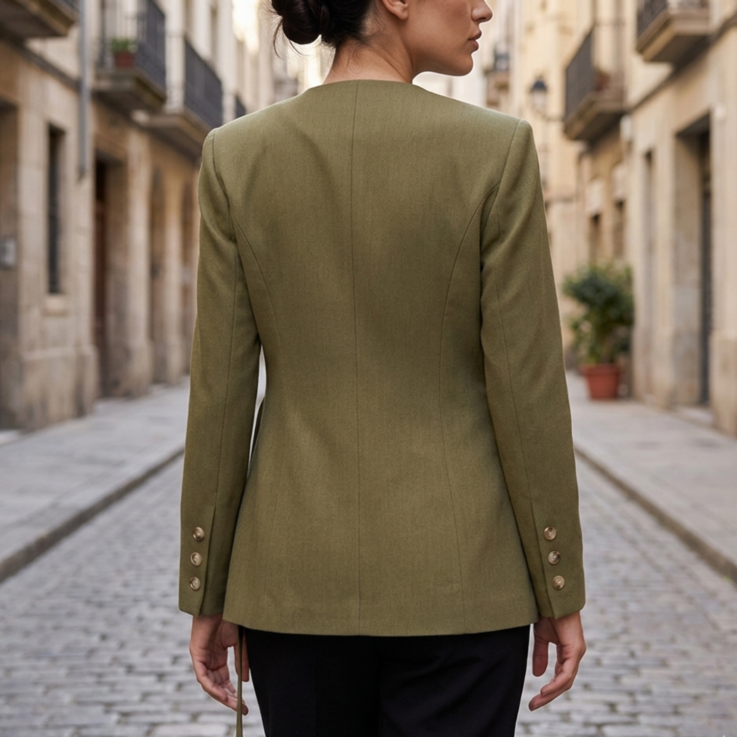 Women’s Asymmetrical Blazer V-Neck Wrap Style Tailored