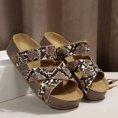 Comfortable Woven Platform Slip On Sandals