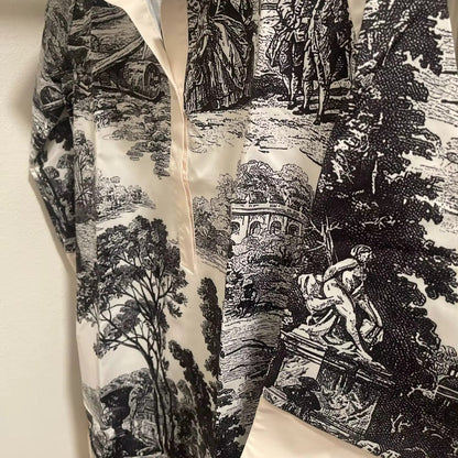 Women's Vintage Print Mini Tunic Dress