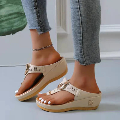 Women's Adjustable Wedge Sandals Comfortable - VibreMode