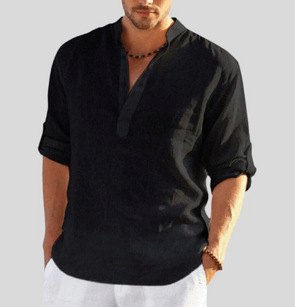 Men's Summer Dress Shirt Cotton Lightweight White