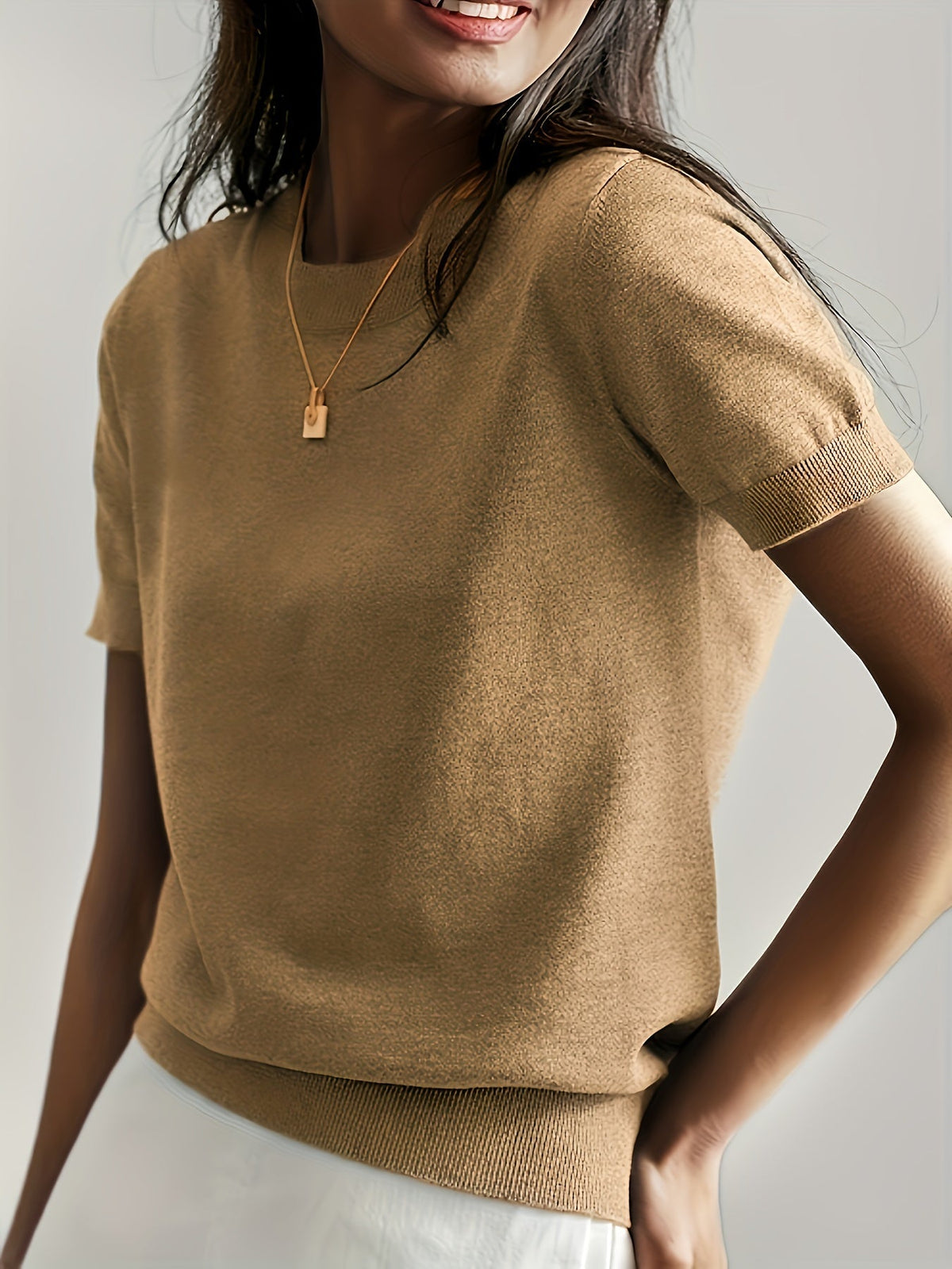 Women's Short Sleeve Knitted