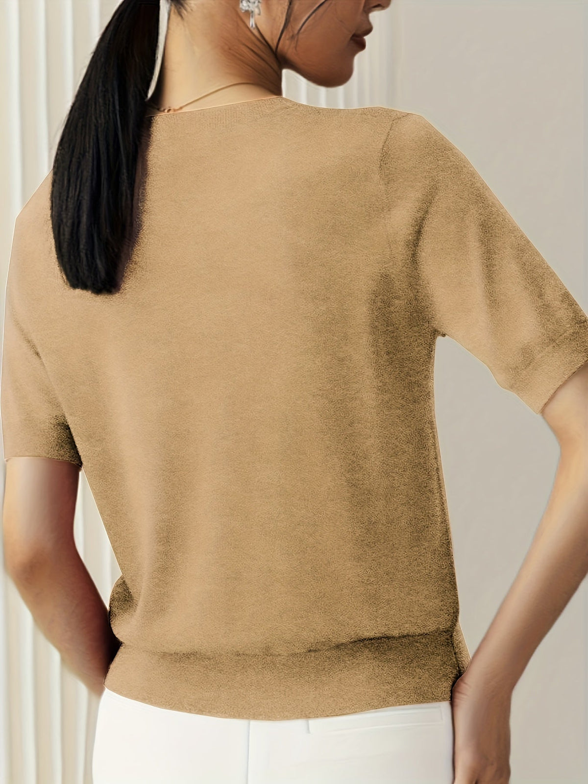 Women's Short Sleeve Knitted