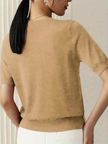 Women's Short Sleeve Knitted