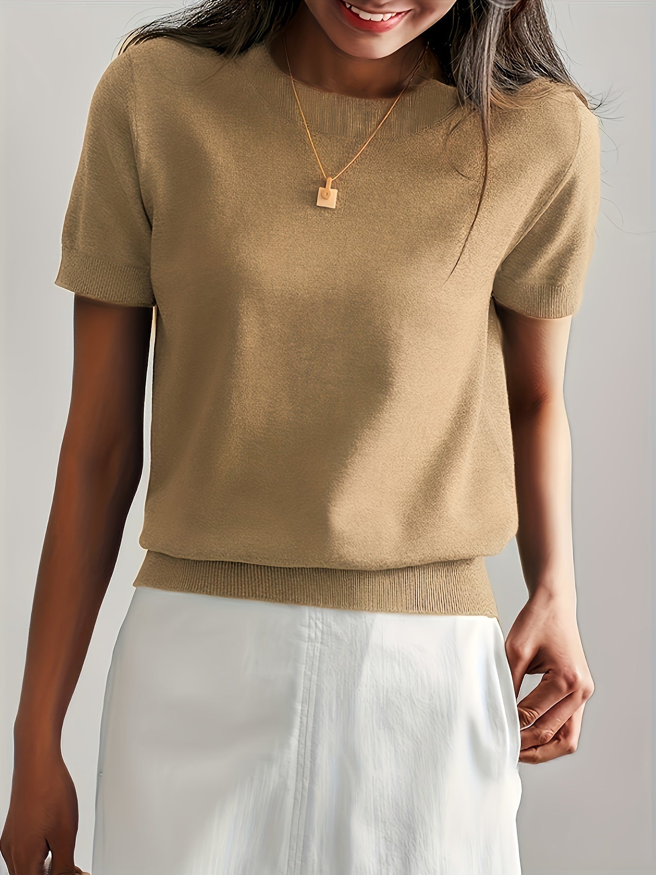 Women's Short Sleeve Knitted