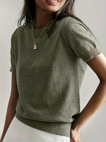 Women's Short Sleeve Knitted