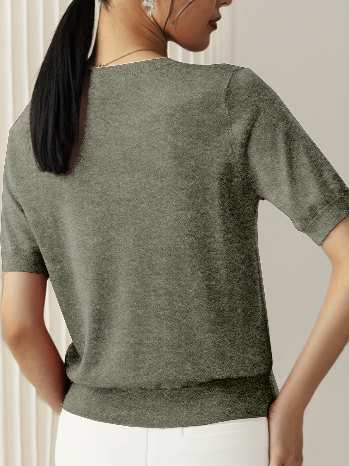 Women's Short Sleeve Knitted