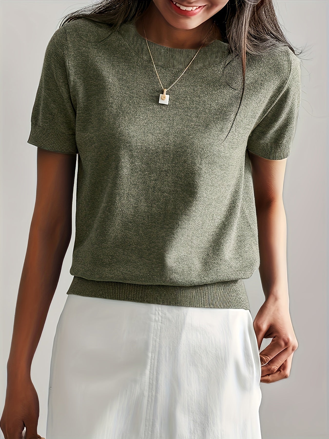 Women's Short Sleeve Knitted