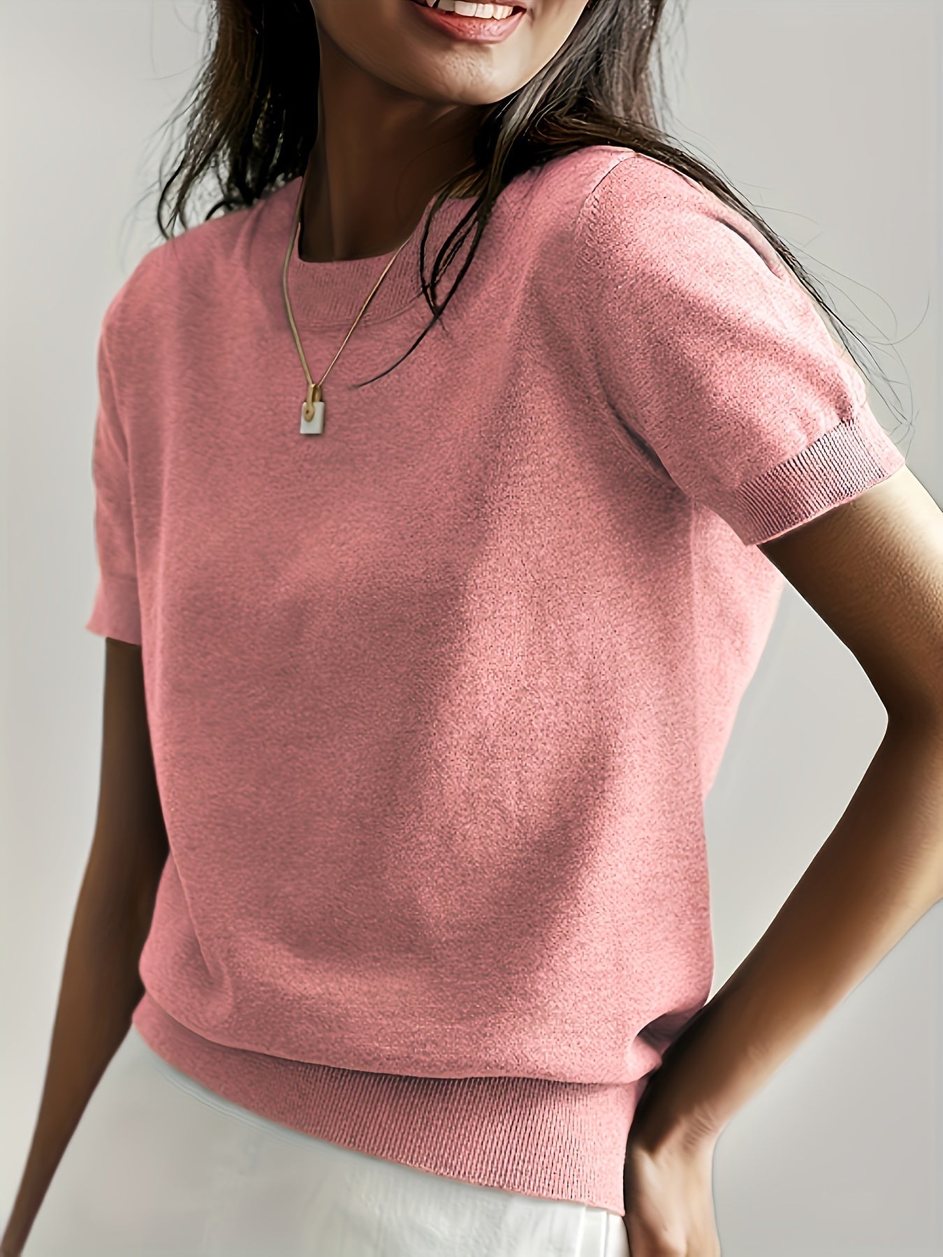 Women's Short Sleeve Knitted