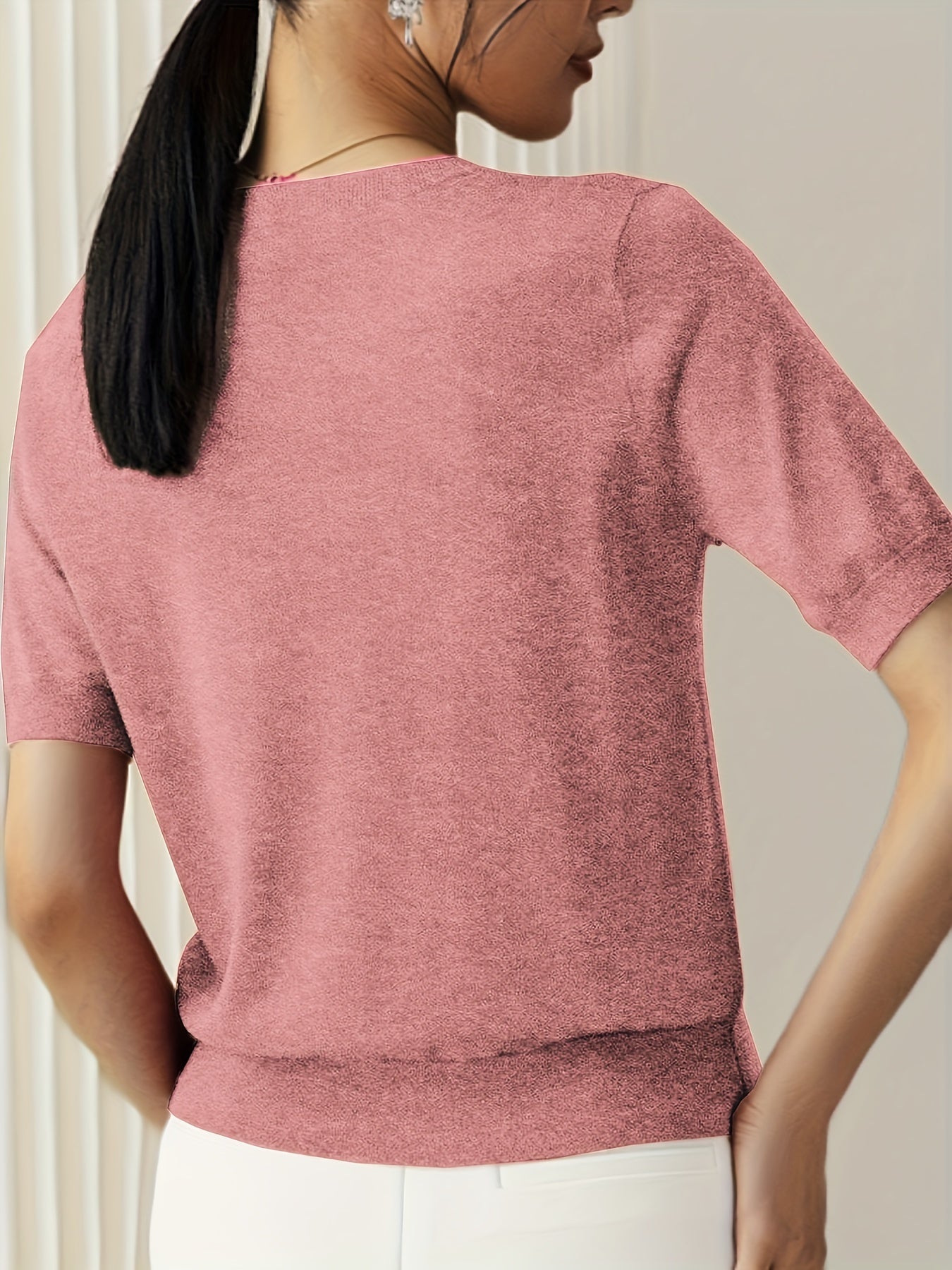 Women's Short Sleeve Knitted