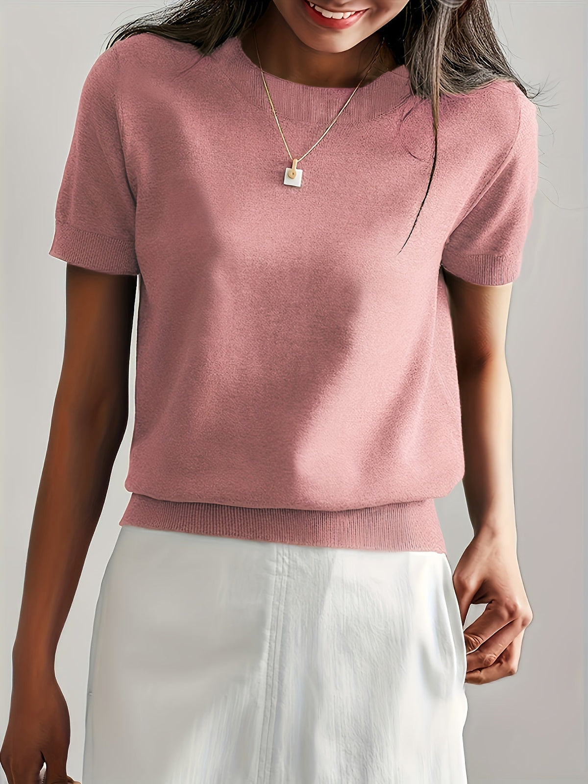 Women's Short Sleeve Knitted
