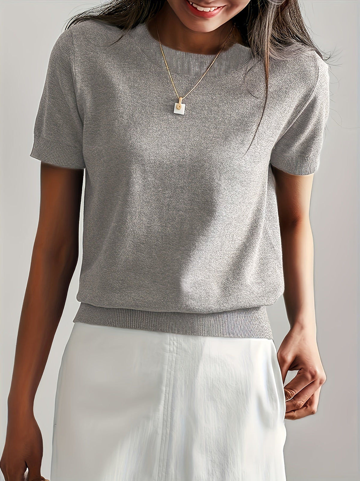 Women's Short Sleeve Knitted